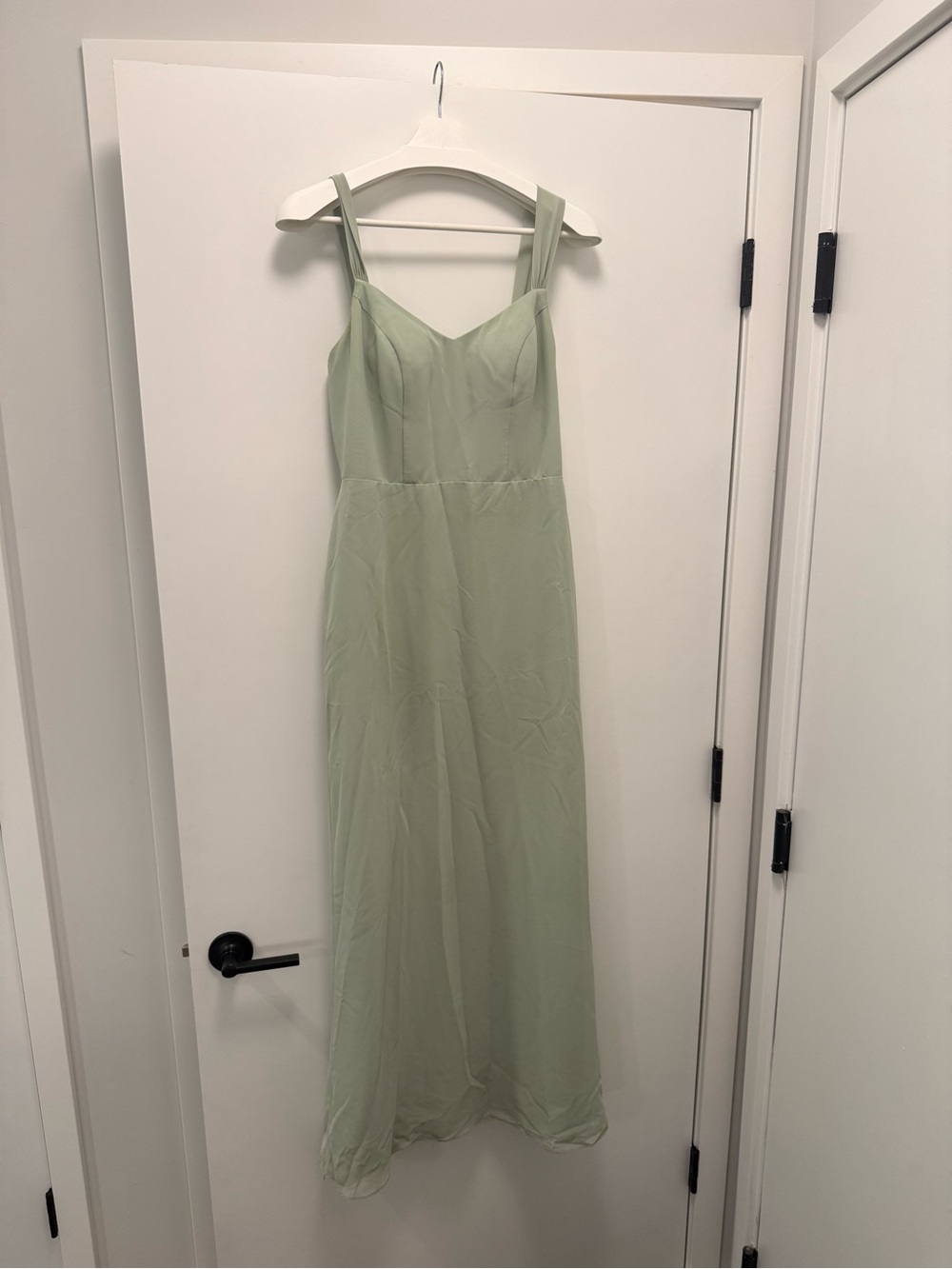 Azazie Denise Dusty Sage Green Chiffon Maxi Dress